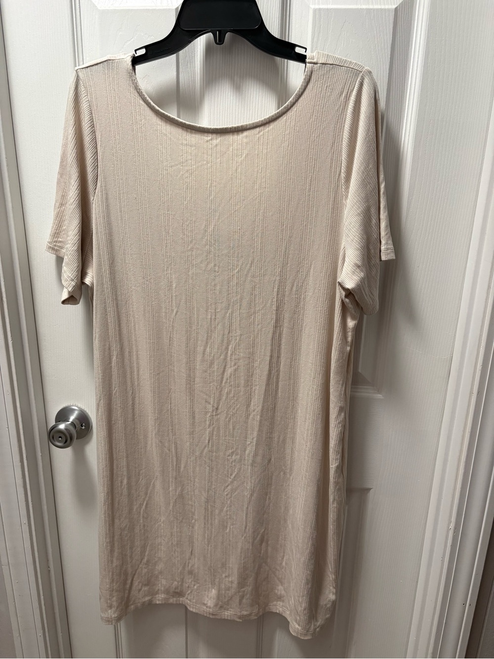 Old Navy Beige Midi T-Shirt Dress
